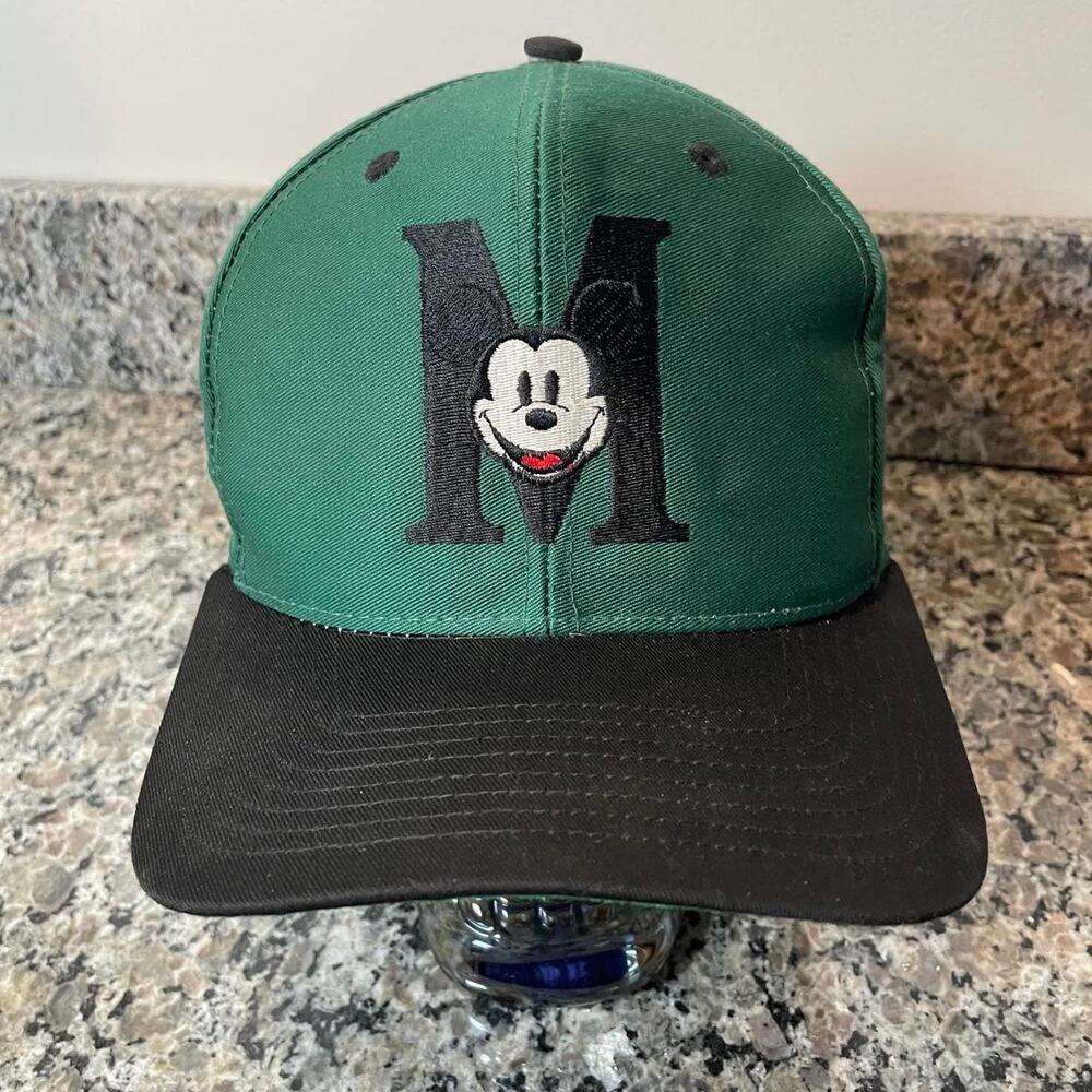 Vintage Disney store Mickey Mouse Adult Embroidered Green Hat